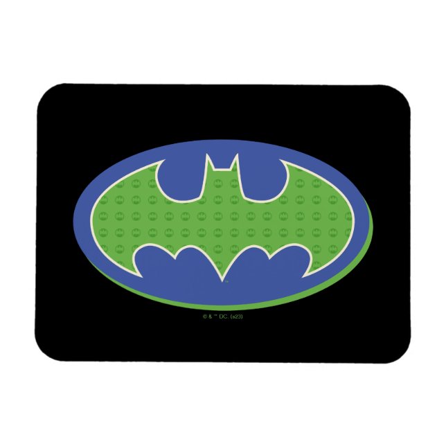 Batman | Purple & Green Symbol Magnet (Horizontal)