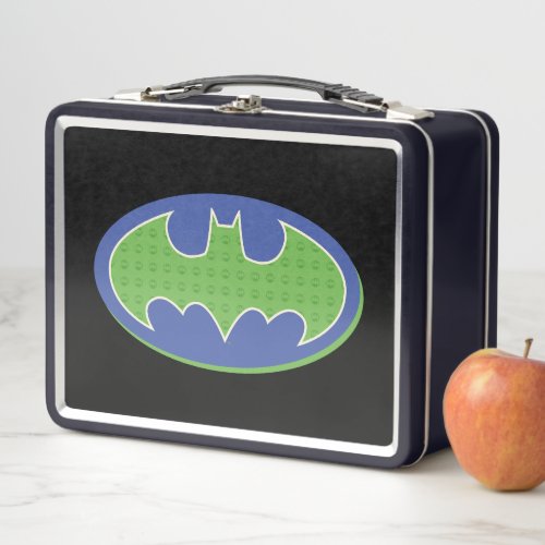 Batman  Purple  Green Symbol Metal Lunch Box