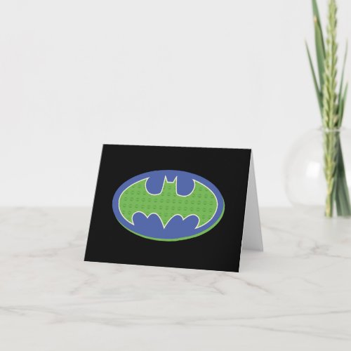 Batman  Purple  Green Symbol Note Card
