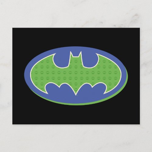 Batman  Purple  Green Symbol Postcard