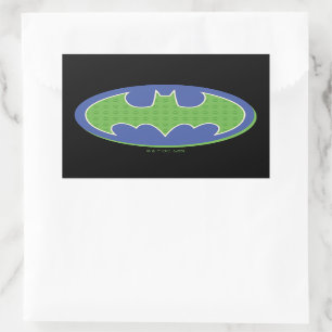 Batman Purple & Green Symbol Rectangular Sticker
