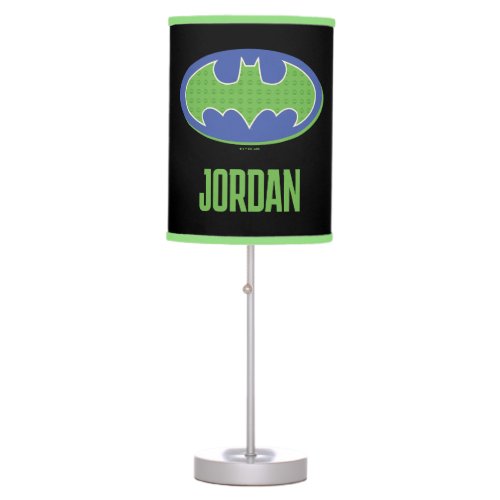 Batman  Purple  Green Symbol Table Lamp