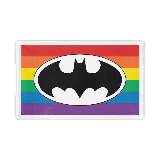 Batman Rainbow Logo Acrylic Tray (Front)