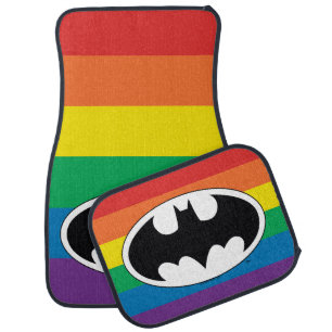Batman Rainbow Logo Car Floor Mat