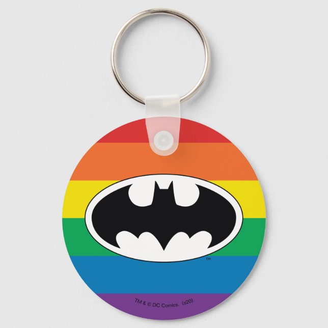 Batman Rainbow Logo Keychain (Front)