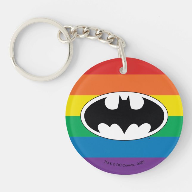 Batman Rainbow Logo Keychain (Front)