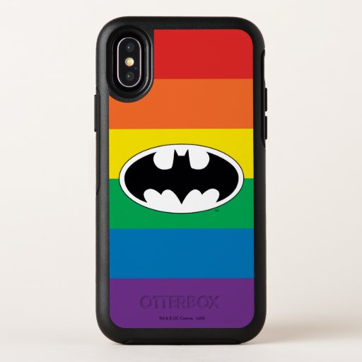 Batman Rainbow Logo OtterBox Symmetry iPhone X Case