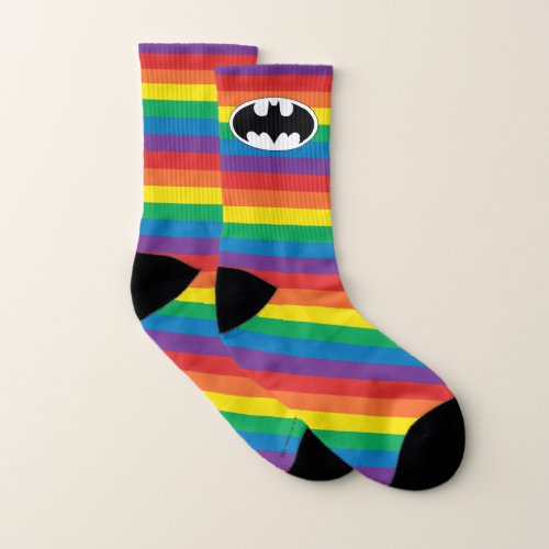 Batman Rainbow Logo Socks