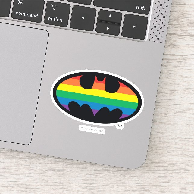 Batman Rainbow Logo Sticker (Detail)