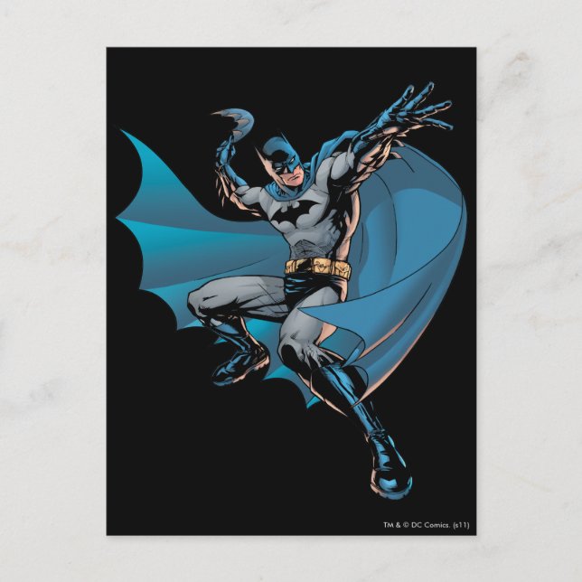 Batman ready to throw postcard (Front)