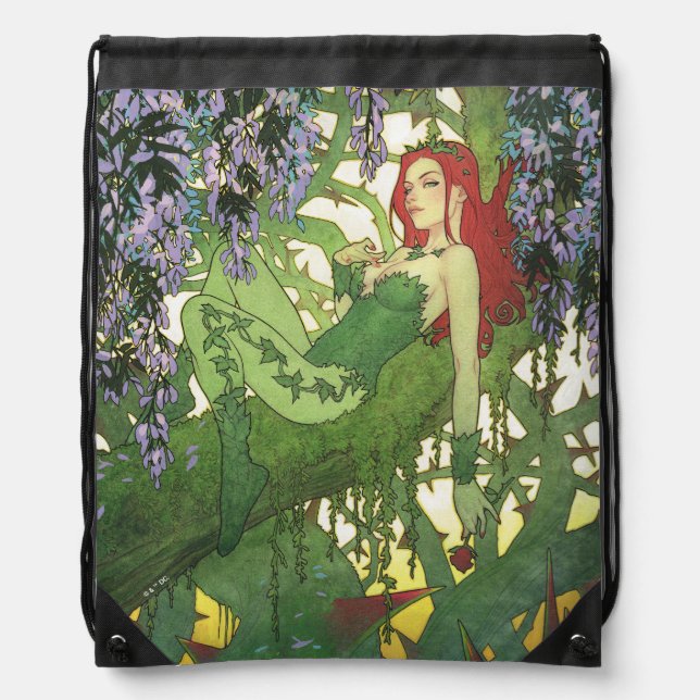 Batman Rebirth Poison Ivy Cover Illustration Drawstring Bag (Front)