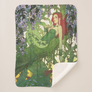 Batman Rebirth Poison Ivy Cover Illustration Sherpa Blanket