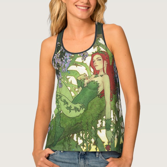 Batman Rebirth Poison Ivy Cover Illustration Tank Top (Front)