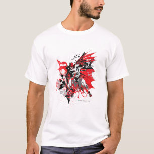 Batman Red and Black Collage T-Shirt