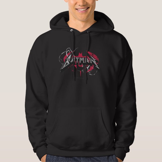 Batman | Red and Black Logo Hoodie (Front)