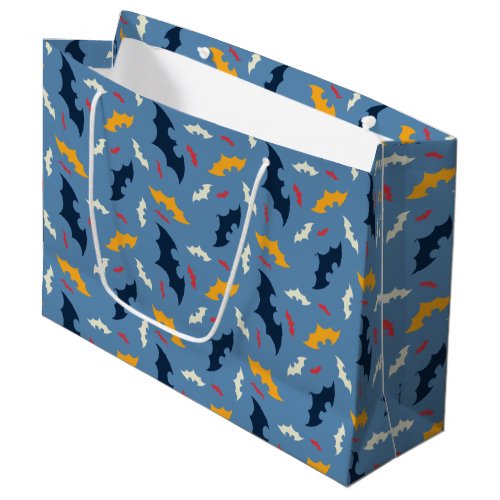 Batman  Red Blue and Yellow Bat Logo Pattern Large Gift Bag