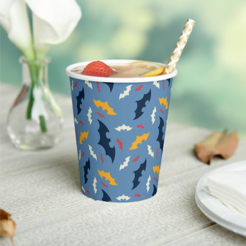 Batman  Red Blue and Yellow Bat Logo Pattern Paper Cups