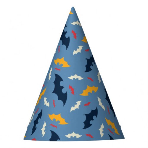 Batman  Red Blue and Yellow Bat Logo Pattern Party Hat