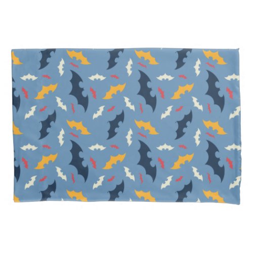 Batman  Red Blue and Yellow Bat Logo Pattern Pillow Case