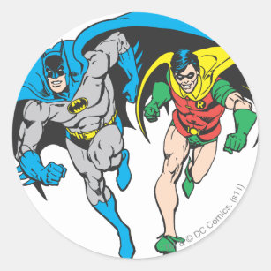 Batman & Robin Classic Round Sticker
