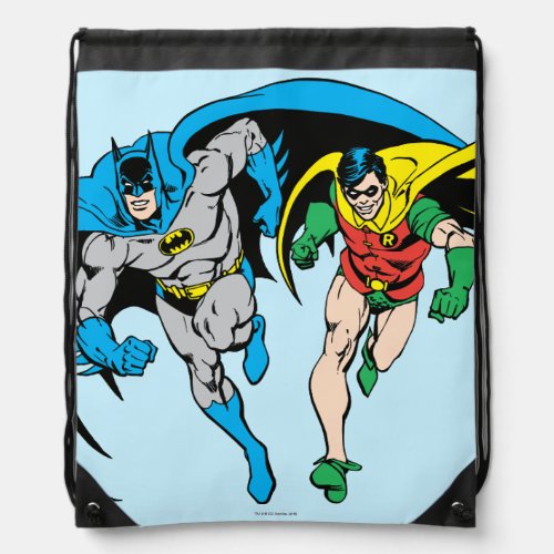 Batman  Robin Drawstring Bag