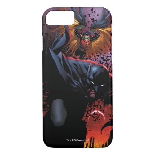 Batman  Robin Flight Over Gotham iPhone 87 Case