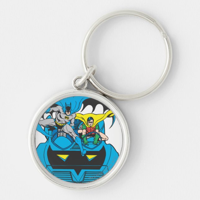 Batman & Robin Ride Batmobile Keychain (Front)