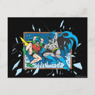 Batman & Robin Shatter Window Postcard