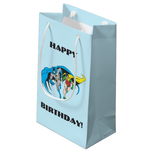 Batman & Robin Small Gift Bag (Back Angled)