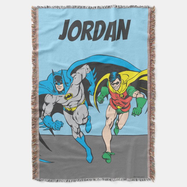 Batman & Robin Throw Blanket (Front Vertical)