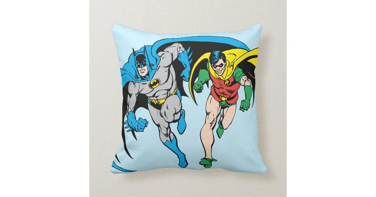 Batman & Robin Throw Pillow
