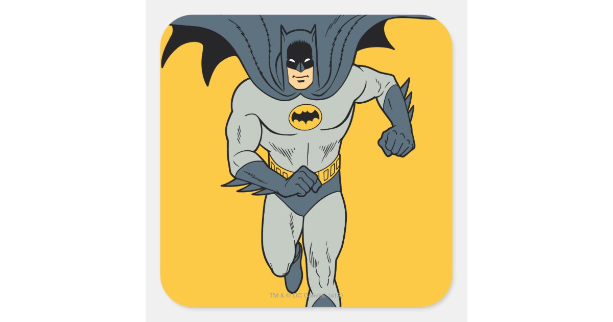 Batman Classic TV Series Logo Square Sticker, Zazzle