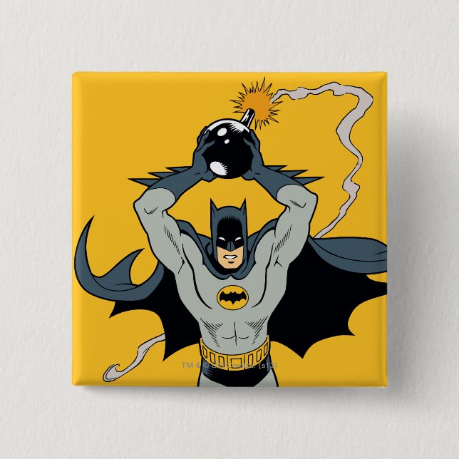 Batman Running With Bomb Button (Front)