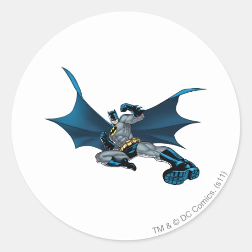 Batman Runs Classic Round Sticker