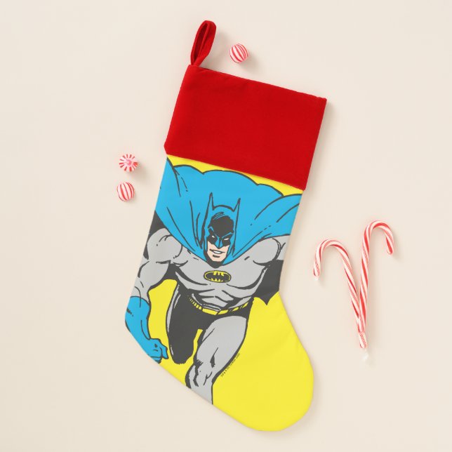 Batman Runs Forward Christmas Stocking (Front)