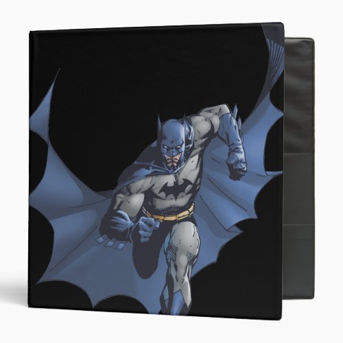 Batman runs with flying cape 3 ring binder