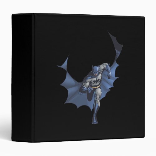 Batman runs with flying cape 3 ring binder