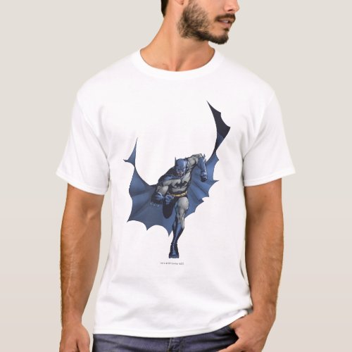 Batman runs with flying cape T_Shirt