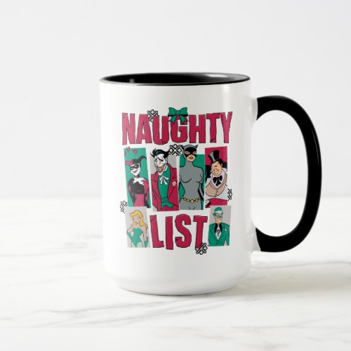 Batman  Santa Naughty List of Villains Mug