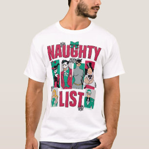 Batman   Santa Naughty List of Villains T-Shirt