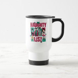Batman   Santa Naughty List of Villains Travel Mug