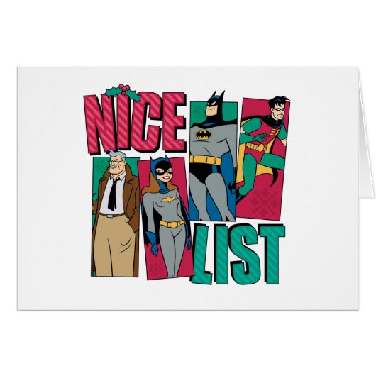 Batman | Santa Nice List of Heroes Cards (Front Horizontal)