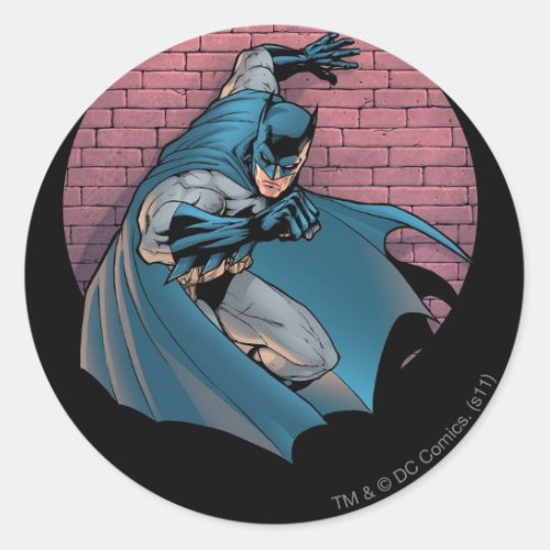 Batman Scenes _ Brick Wall Classic Round Sticker