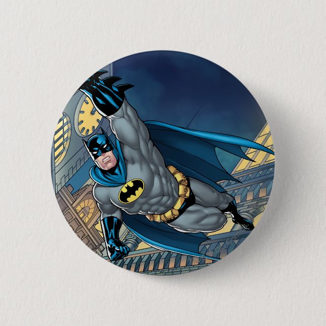 Batman Scenes - Soaring Pinback Button (Front)