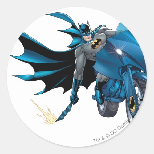 Batman Scrapes the ground Classic Round Sticker