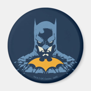 Batman Shattered Bust With Gold Logo Magnet