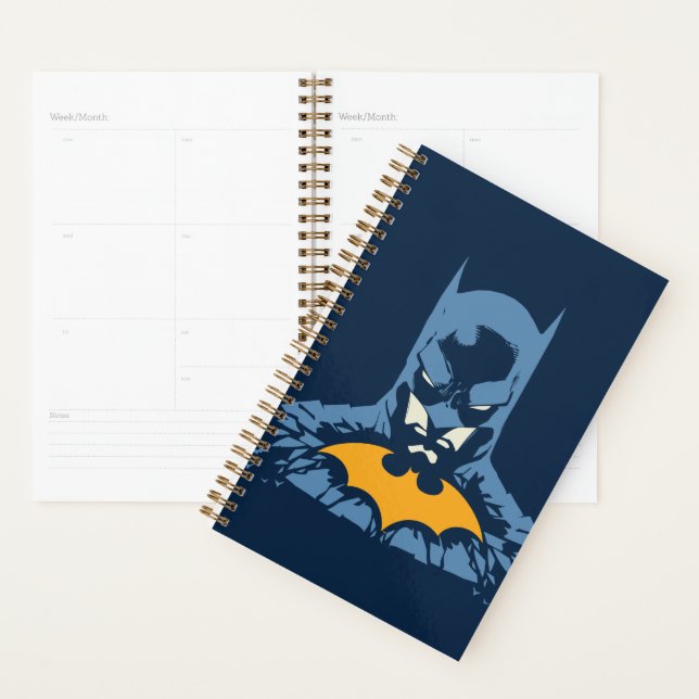 Batman Shattered Bust With Gold Logo Planner (Display)