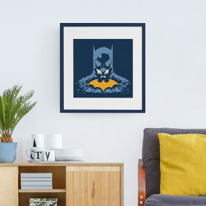Batman Shattered Bust With Gold Logo Poster