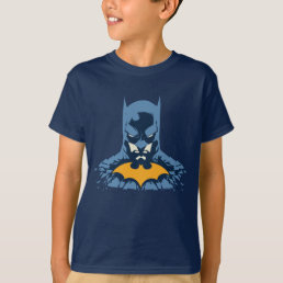 Batman Shattered Bust With Gold Logo T-Shirt