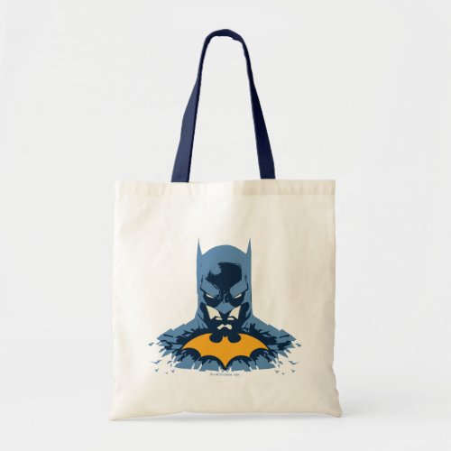 Batman Shattered Bust With Gold Logo Tote Bag